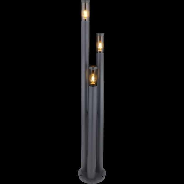 mutoni Lampada da esterno Boston inox 3xE27 antracite 28x28x170  