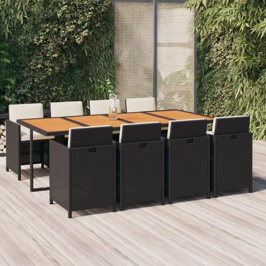 VidaXL set da pranzo per giardino Polirattan  
