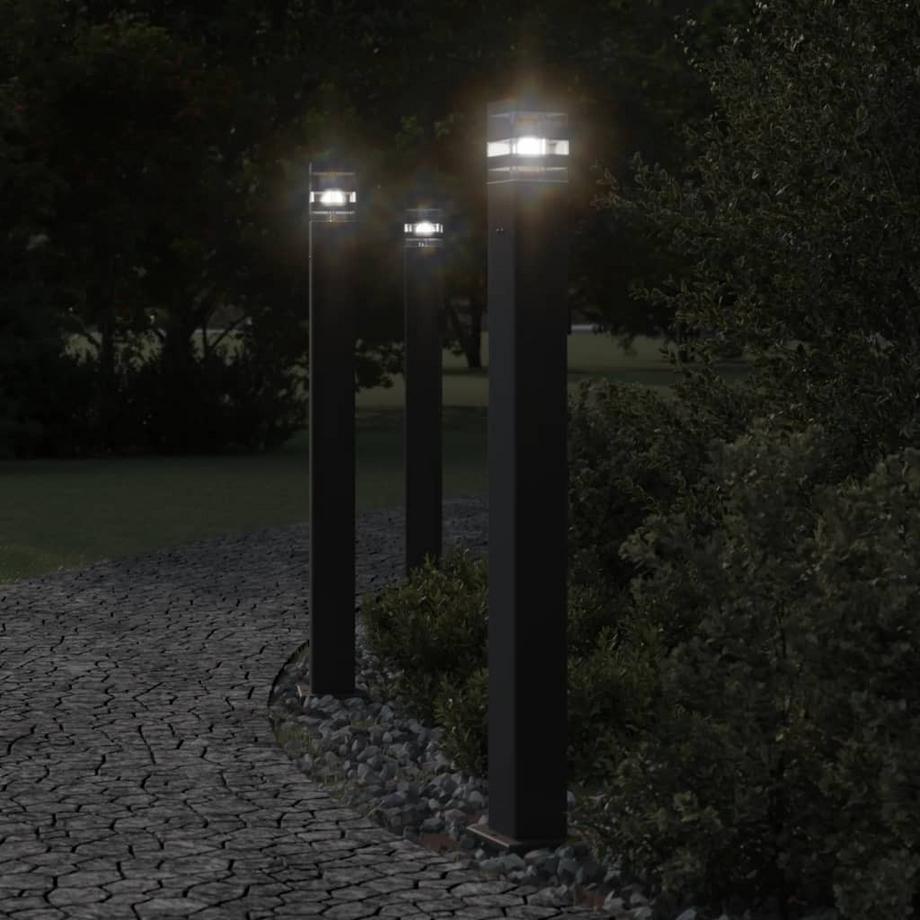 VidaXL lampada da terra per esterni Alluminio  