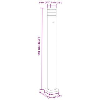 VidaXL Lampadaire d'extérieur aluminium  