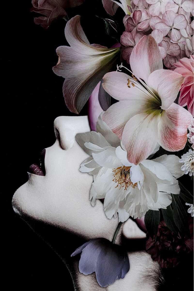 KARE Design Tableau en verre Flowery Beauty 80x120  