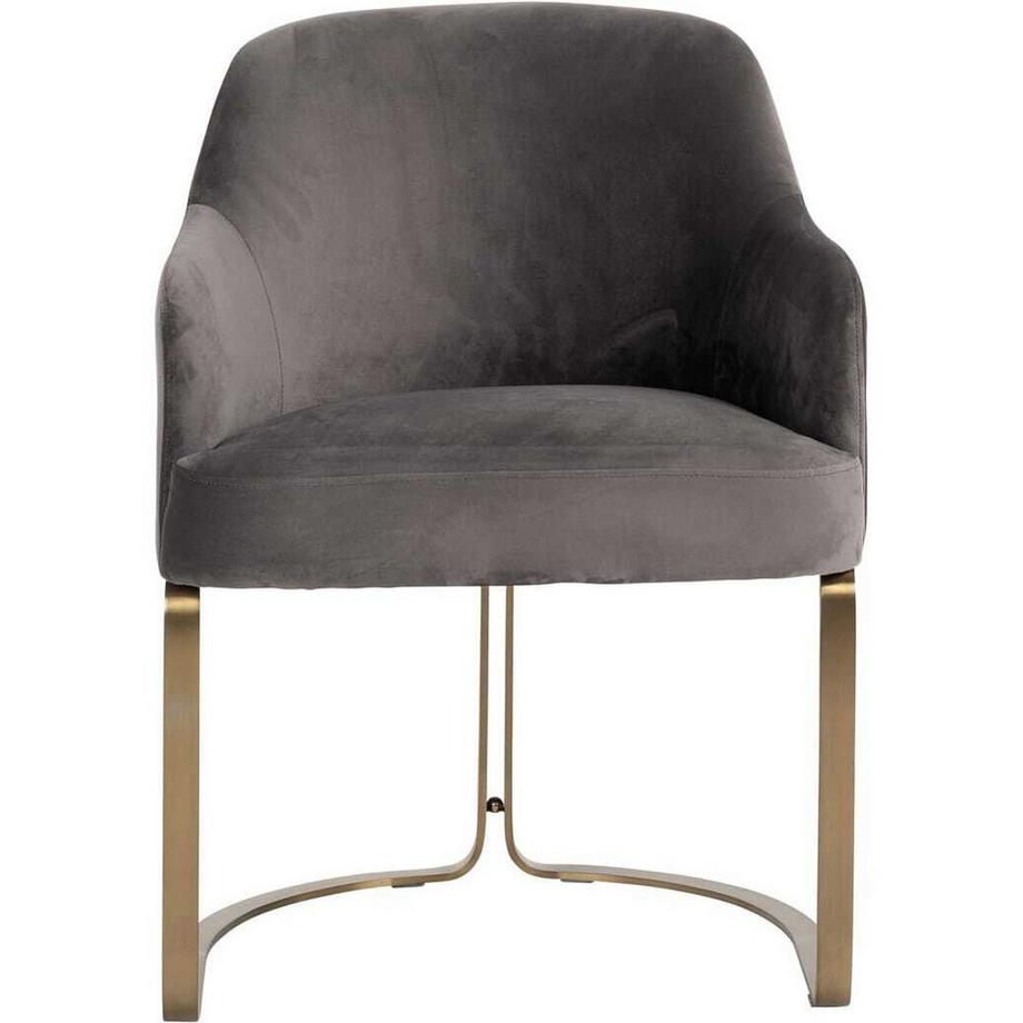 mutoni Sedia Hadley grigio oro spazzolato  