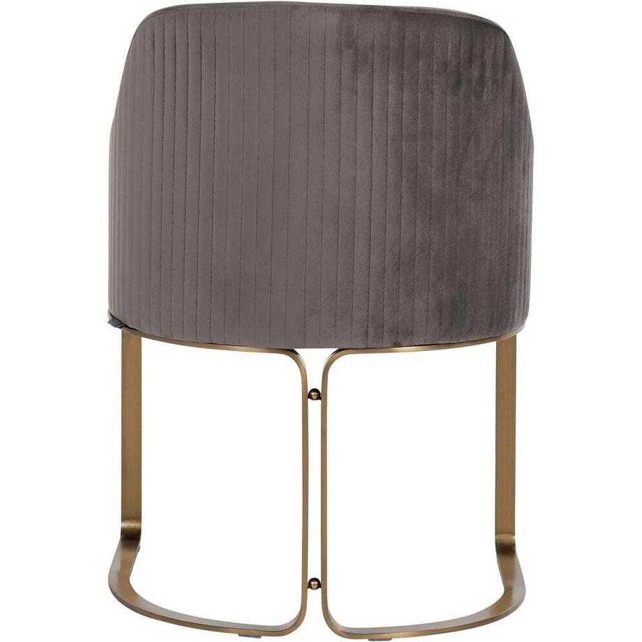 mutoni Sedia Hadley grigio oro spazzolato  