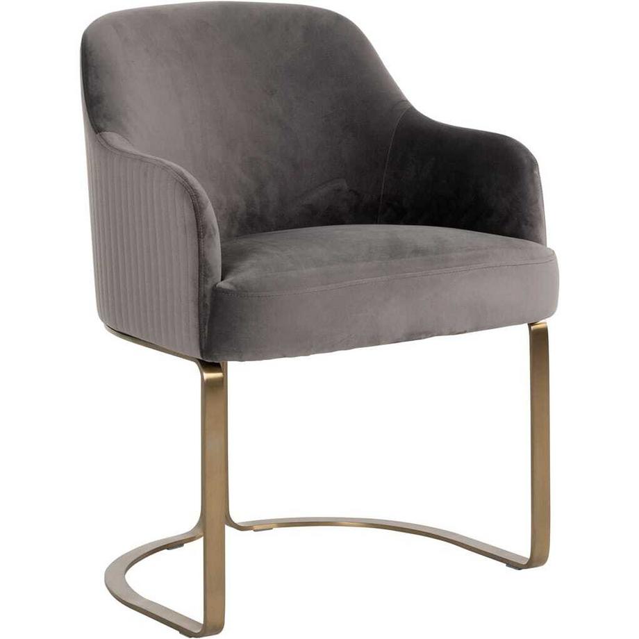 mutoni Sedia Hadley grigio oro spazzolato  