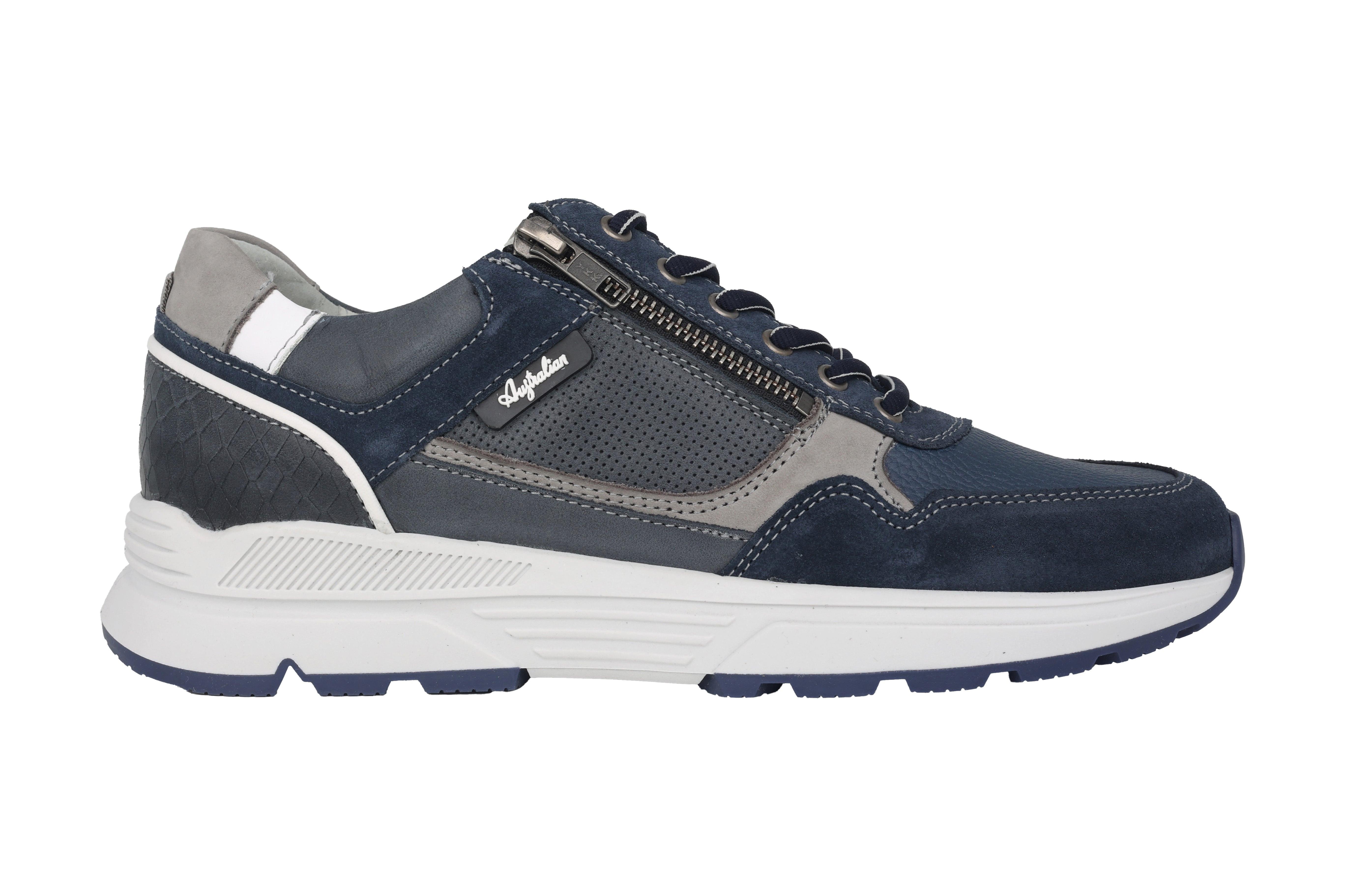 Image of Connery - Leder Sneaker Herren Blau 39