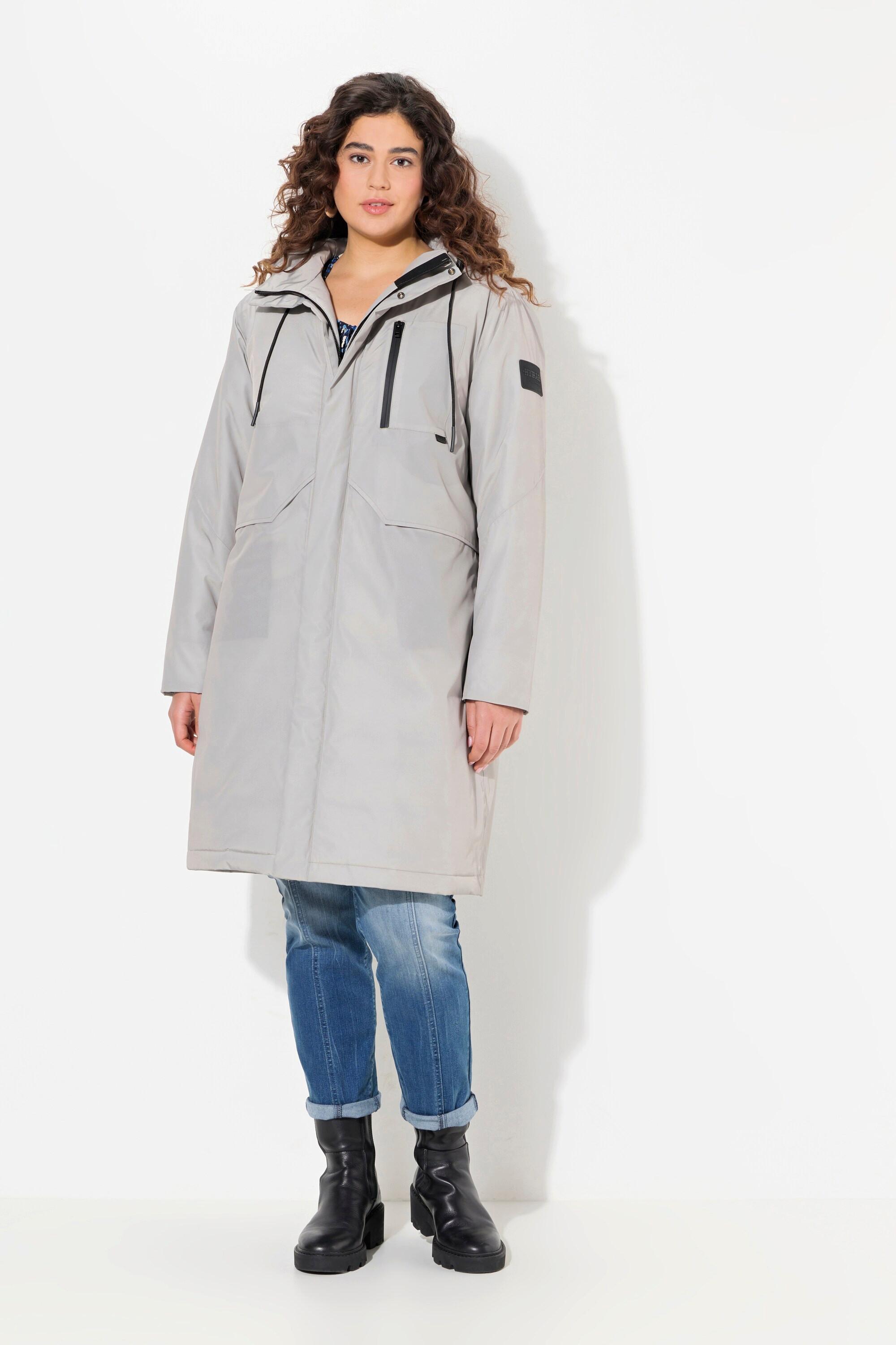 Ulla Popken  Manteau technique imperméable HYPRAR, poche zippée, matière recyclée 