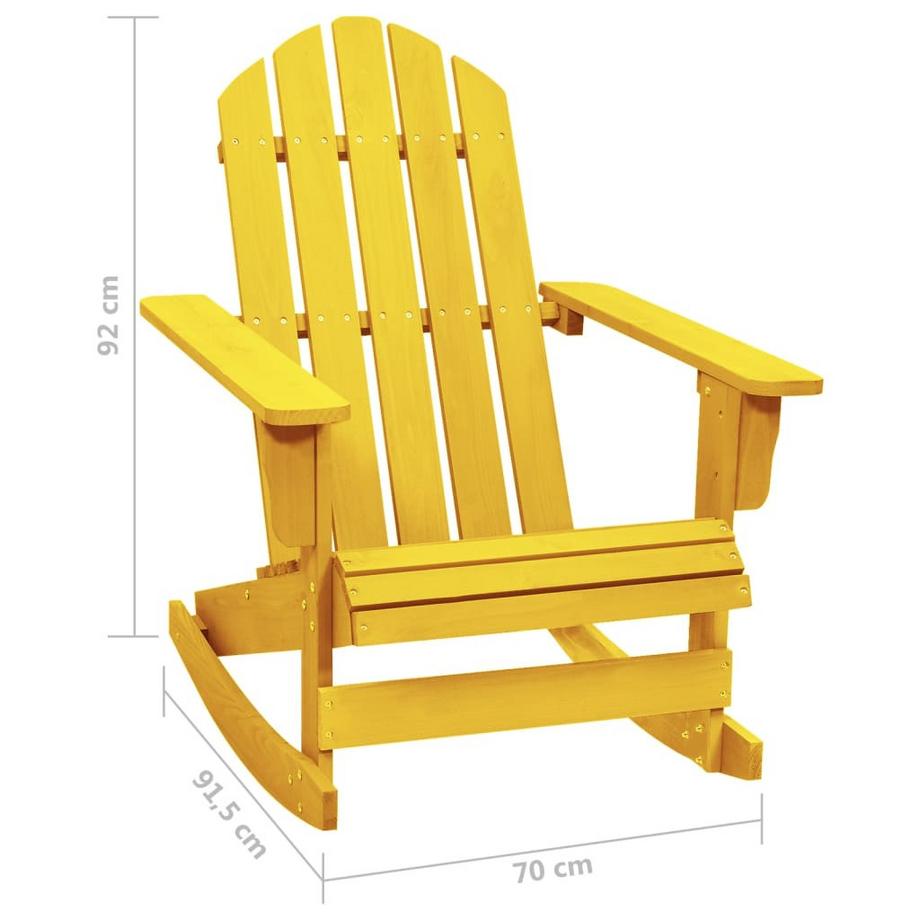 VidaXL Chaise à bascule de jardin bois  