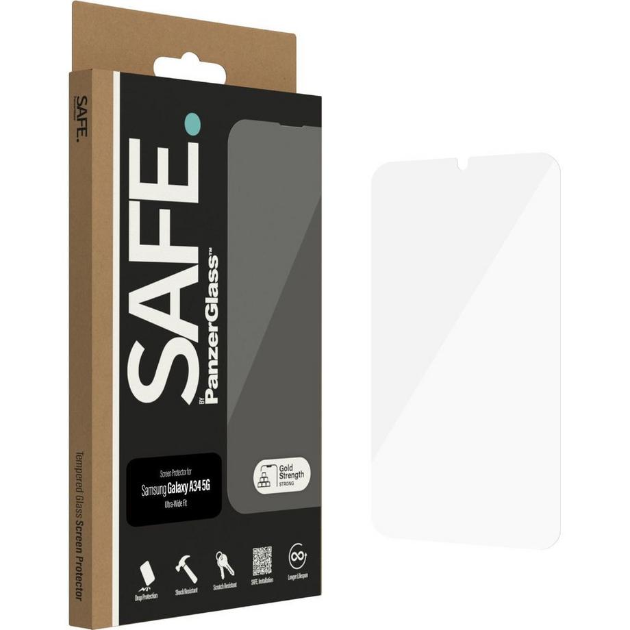 PanzerGlass  SAFE. by ® Screen Protector Samsung Galaxy A34 5G | Ultra-Wide Fit Pellicola proteggischermo trasparente 1 pz 