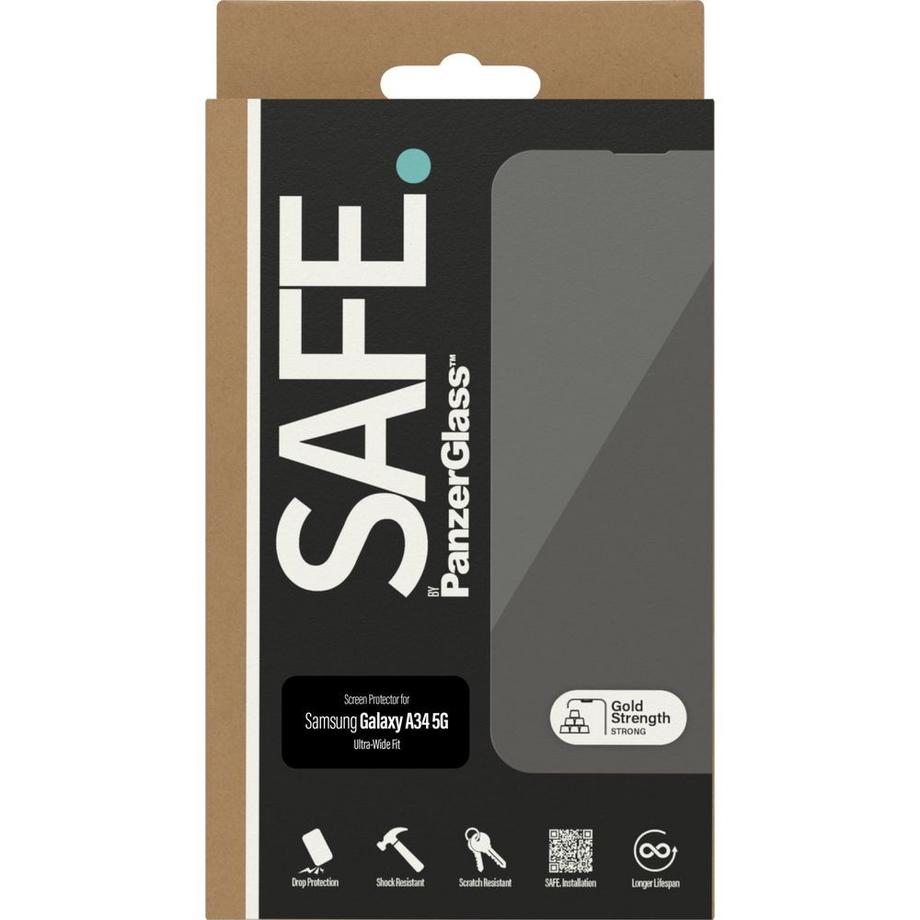 PanzerGlass  SAFE. by ® Screen Protector Samsung Galaxy A34 5G | Ultra-Wide Fit Pellicola proteggischermo trasparente 1 pz 