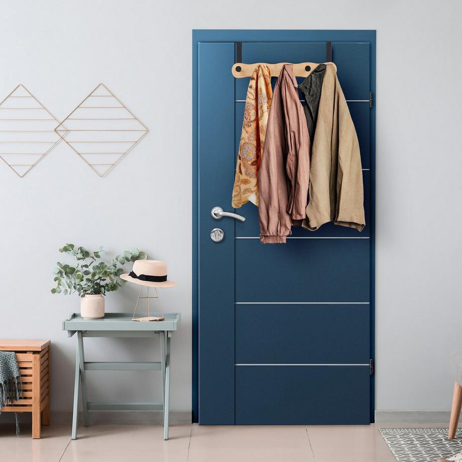 Northix Binario per ganci sopra porta, 5 ganci  