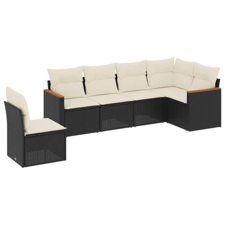 VidaXL set divano da giardino Polirattan  