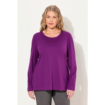 Maglia aderente con scollo a girocollo e maniche lunghe