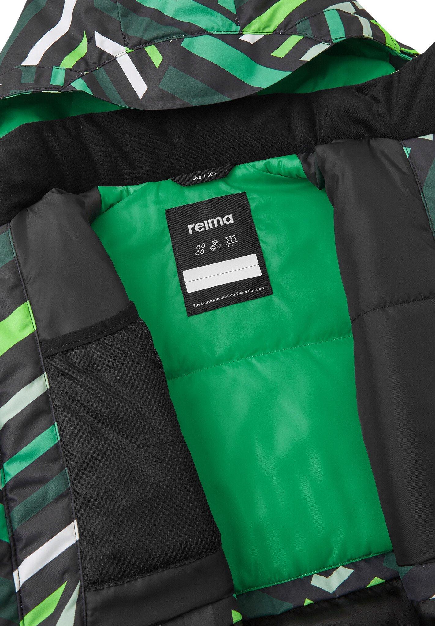 Reima  tec Kinder Skijacke Kairala black/green 