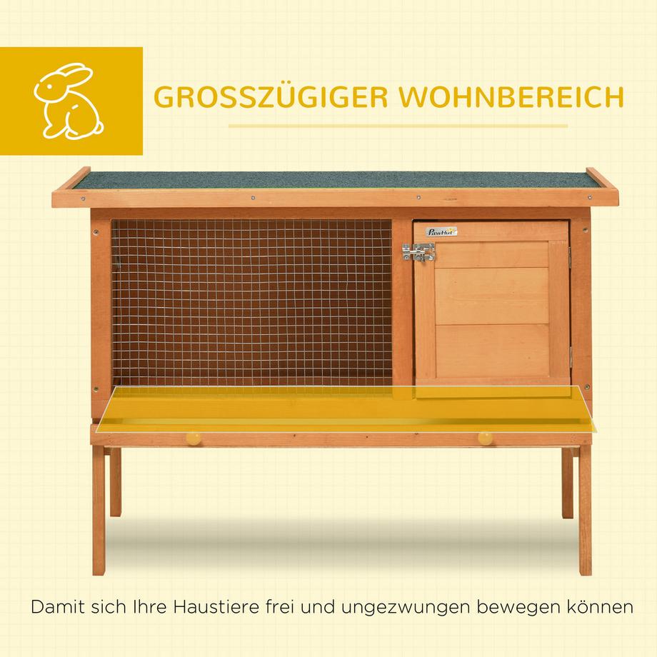 PawHut  Clapier pour lapin nain 