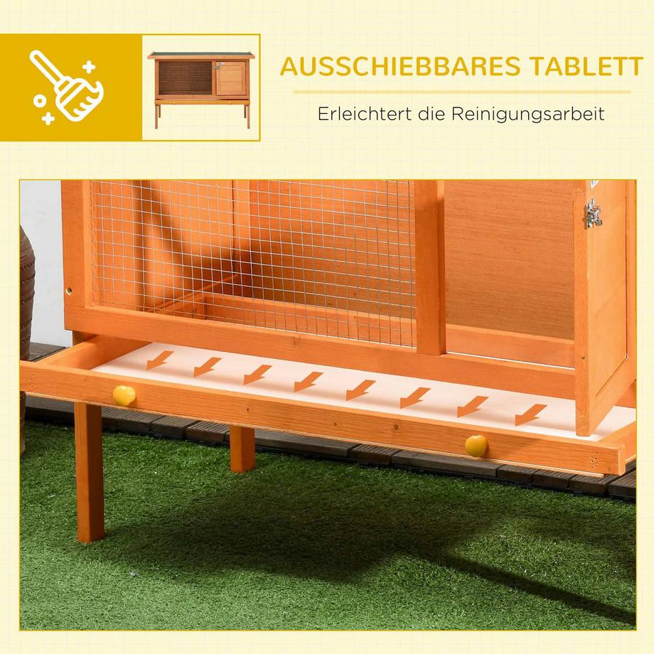 PawHut  Clapier pour lapin nain 