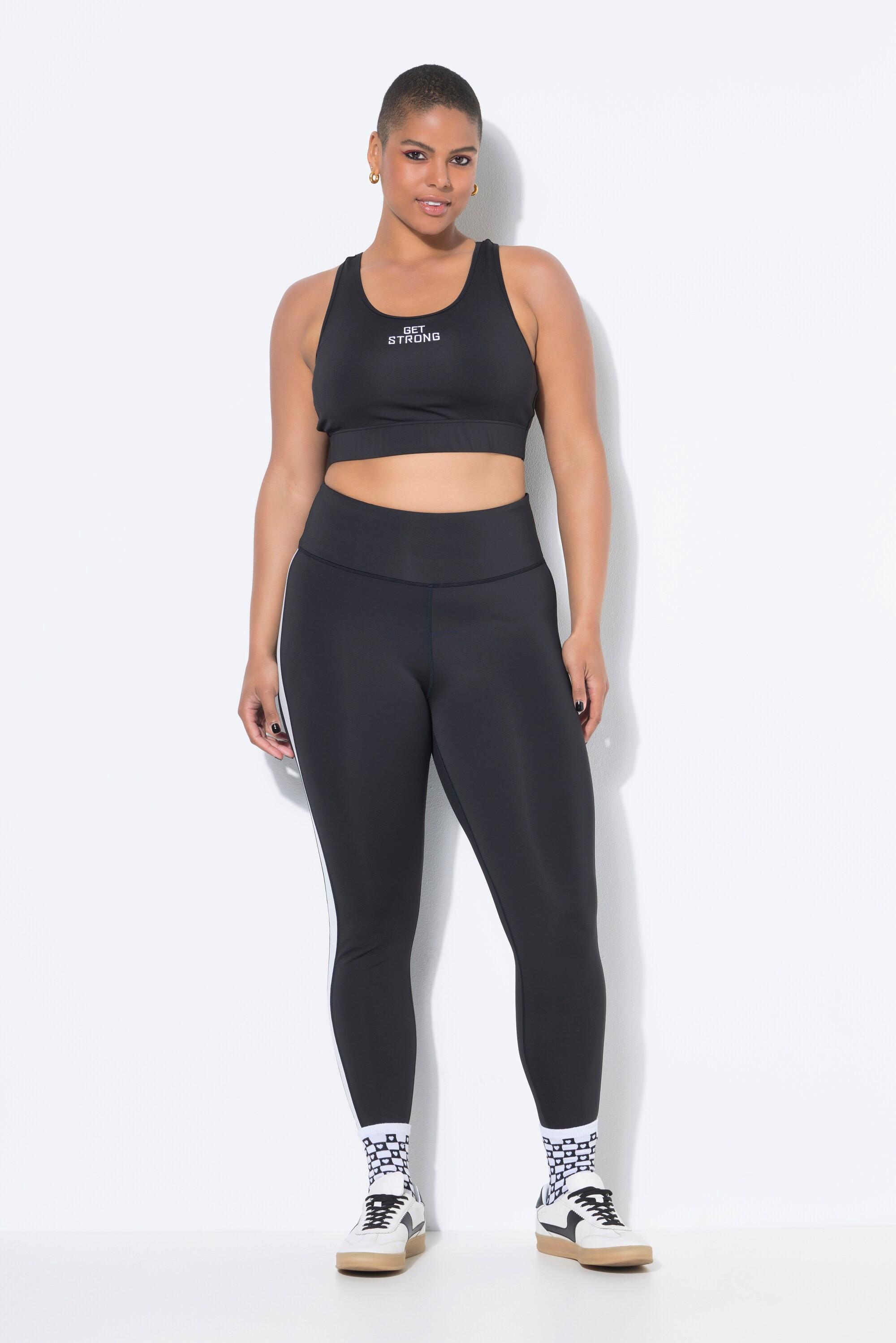 Studio Untold Collant de sport taille élastique rayures sur les côtés  