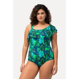 Ulla Popken Costume da Bagno Stampa Jungle Coppe Morbide Volant Spallina Divisa  
