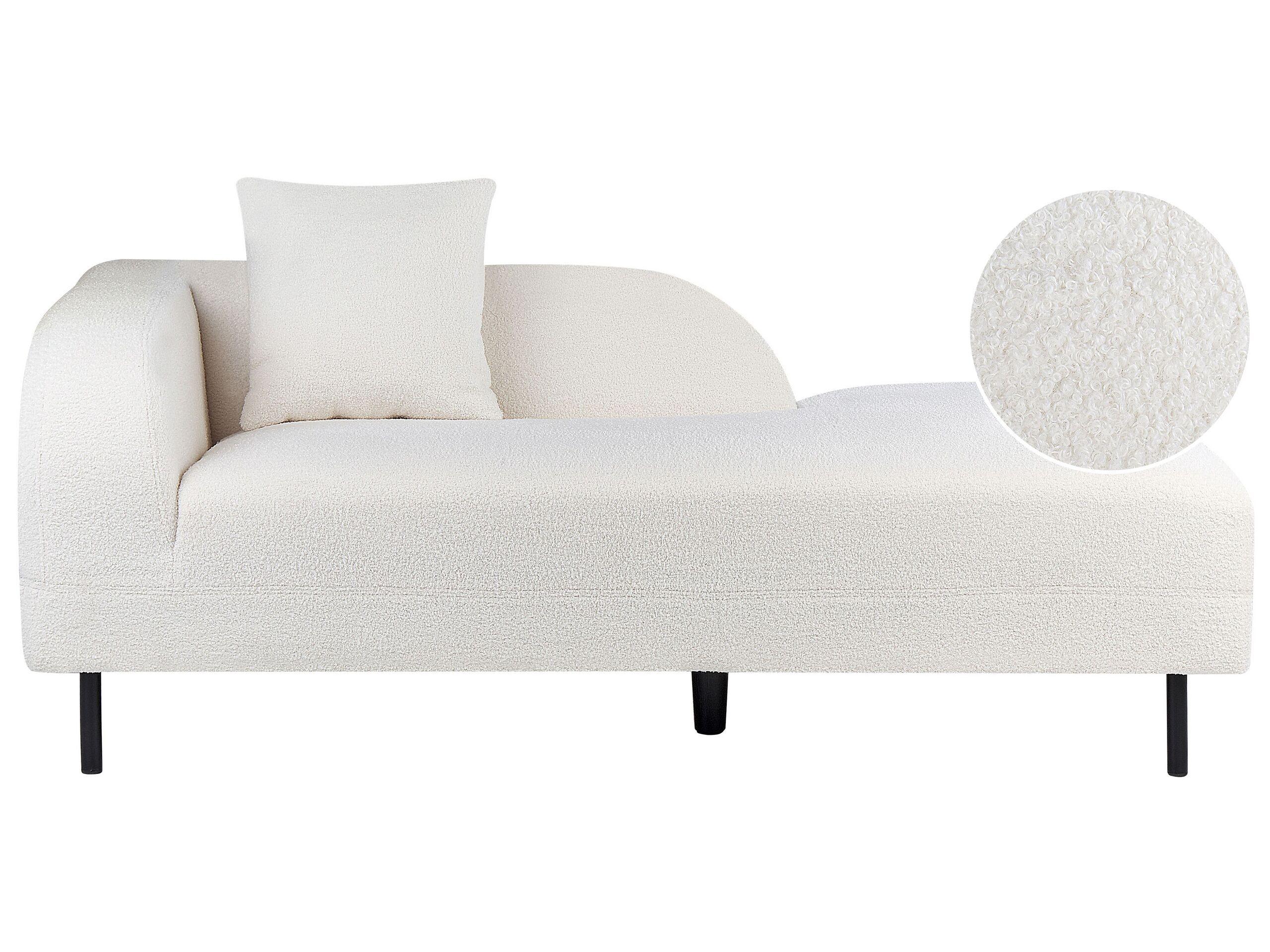 Beliani Chaise longue côté gauche en Bouclé Moderne LE CRAU  