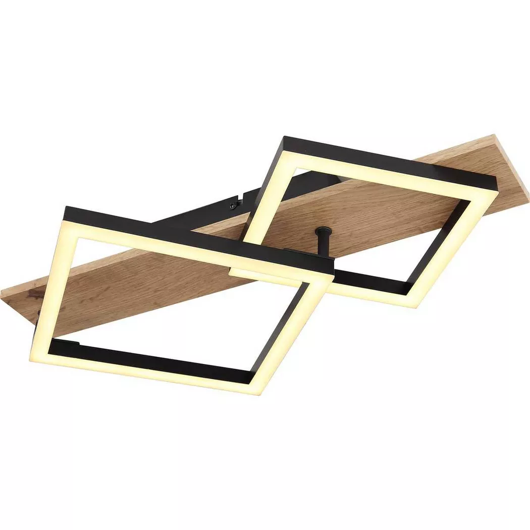mutoni light – Deckenleuchte Beatrix Metall holzoptik matt LED 61, One Size