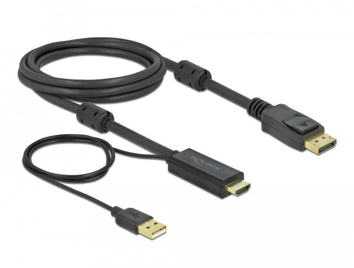 DeLock  DeLOCK Câble HDMI vers DisplayPort 4K 30 Hz 2 m 