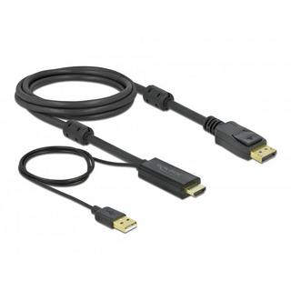 DeLock  DeLOCK HDMI zu DisplayPort Kabel 4K 30 Hz 2 m 