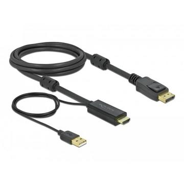 DeLOCK HDMI zu DisplayPort Kabel 4K 30 Hz 2 m