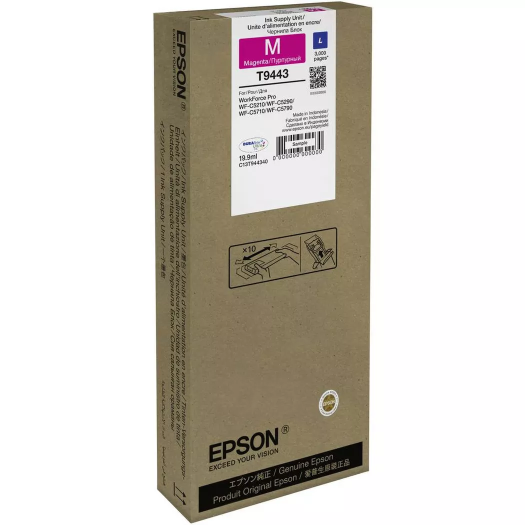 Epson – Tintenpatrone T9443 L, Magenta, One Size