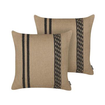 Lot de 2 coussins en Jute Boho DESALIX