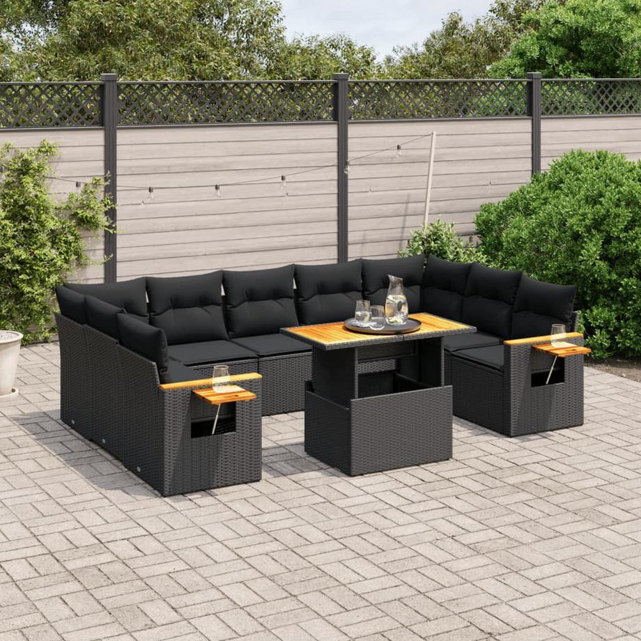 VidaXL set divano da giardino Polirattan  