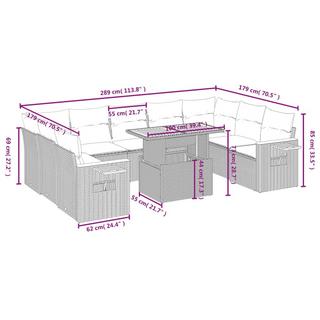 VidaXL Garten sofagarnitur poly-rattan  