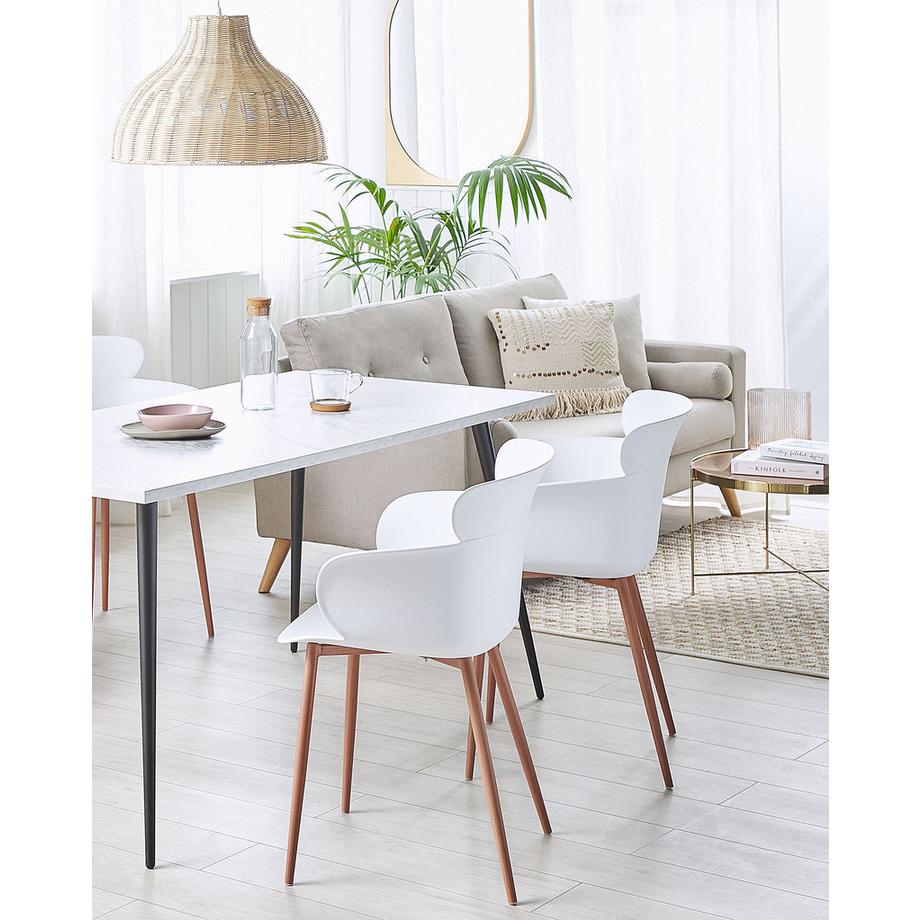 Beliani Lot de 2 chaises de salle à manger en Matière synthétique Moderne SUMKLEY  