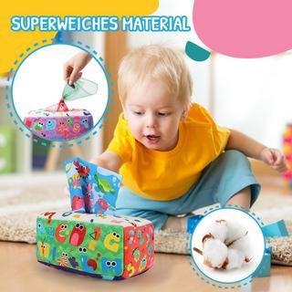 Activity-board  Tissue Box Spielzeug ,Kontrast Babyspielzeug 