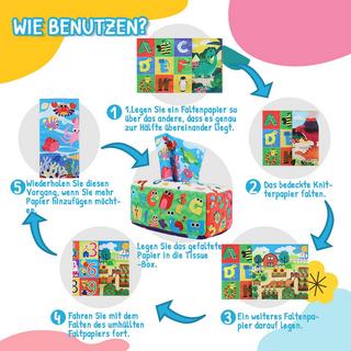 Activity-board  Tissue Box Spielzeug ,Kontrast Babyspielzeug 