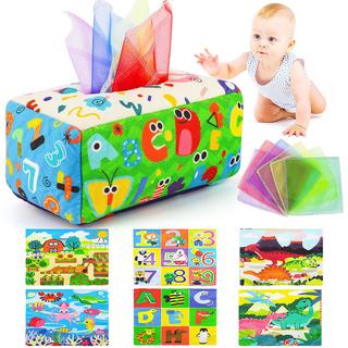 Activity-board  Jouets en boîte de mouchoirs ,Jouets pour bébés contrastés 