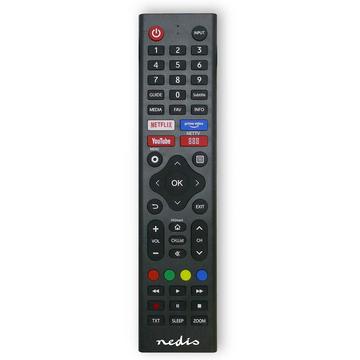 Remote de remplacement | Convient pour: Hi-Sense | Pré-programmé | 1 appareil | Amazon Prime / Disney + Button / Netflix Button / Rakuten TV Button | Infrarouge | Noir