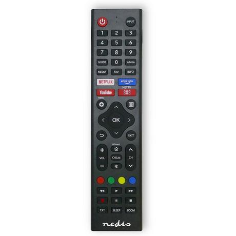 Nedis  Remote de remplacement | Convient pour: Hi-Sense | Pré-programmé | 1 appareil | Amazon Prime / Disney + Button / Netflix Button / Rakuten TV Button | Infrarouge | Noir 