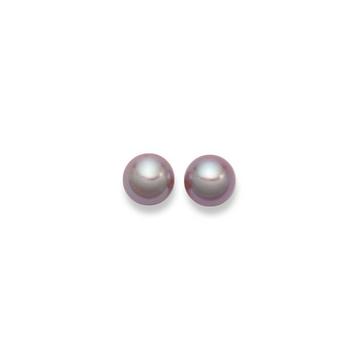 Clous d'oreilles or jaune 750 perle d'eau douce 9,5-10mm