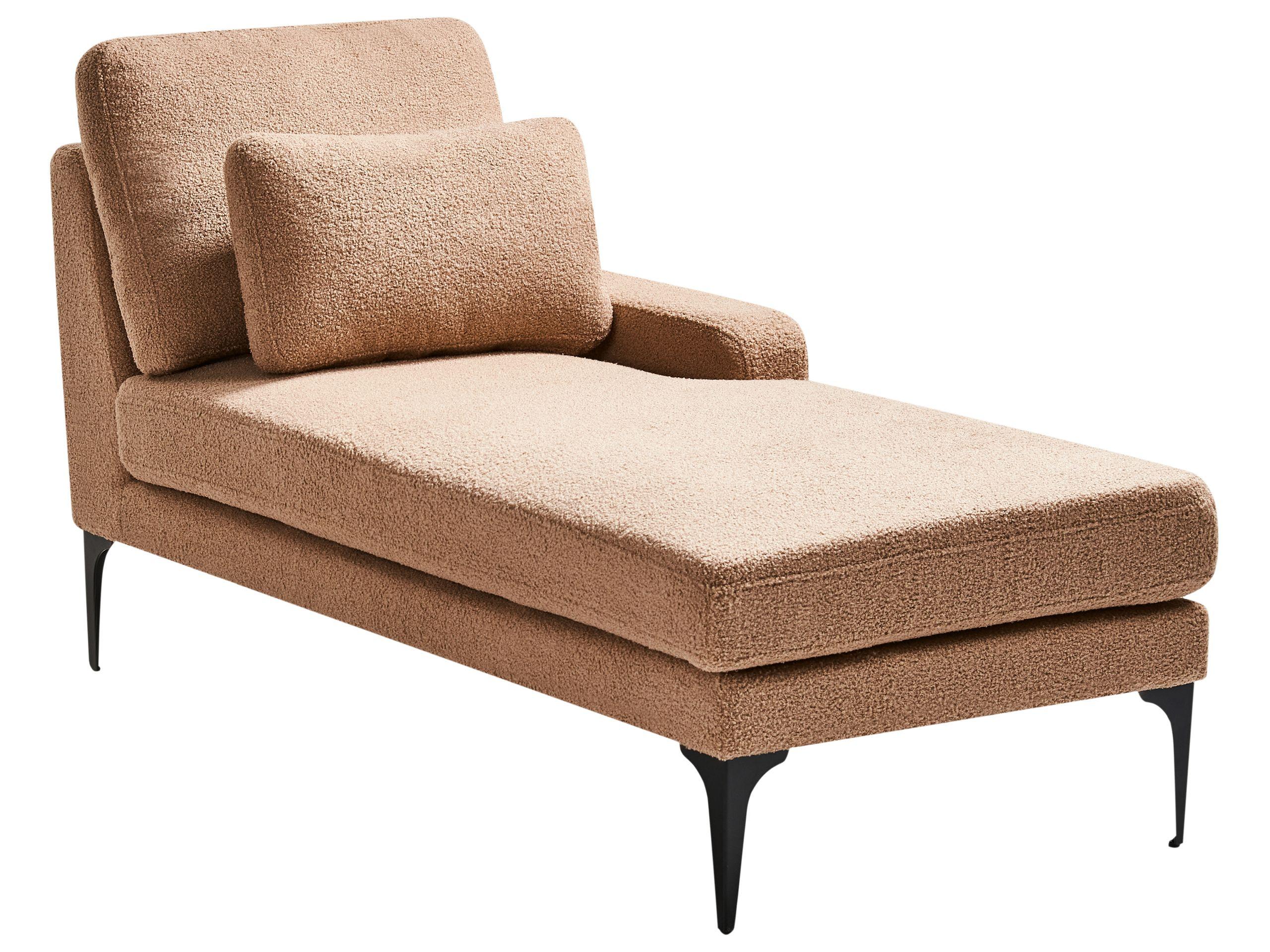 Beliani Chaise longue côté gauche en Bouclé Minimaliste EWRON  