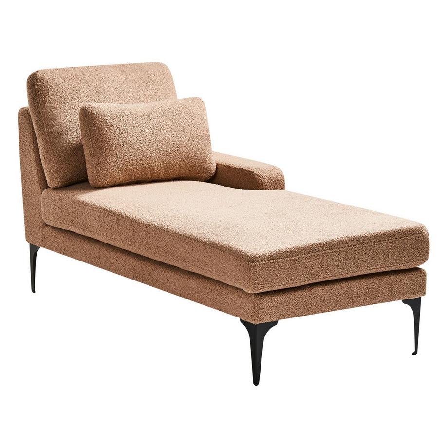 Beliani Linksseitige Chaiselounge aus Bouclé Minimalistisch EWRON  