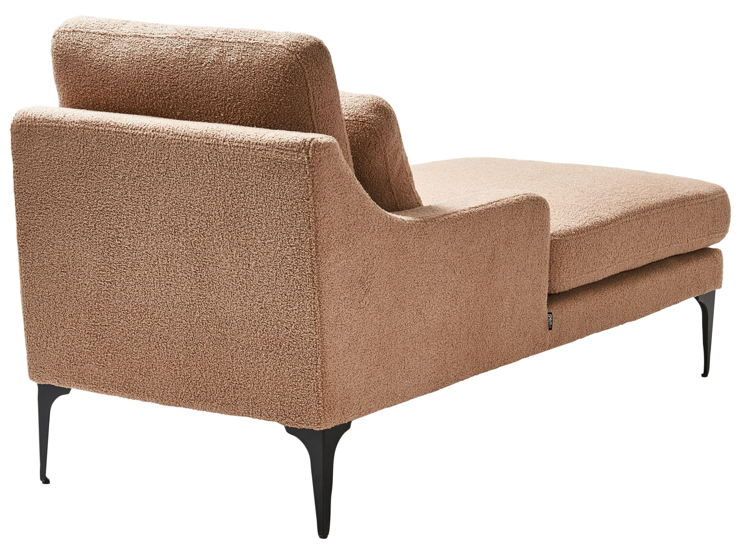 Beliani Chaise longue côté gauche en Bouclé Minimaliste EWRON  