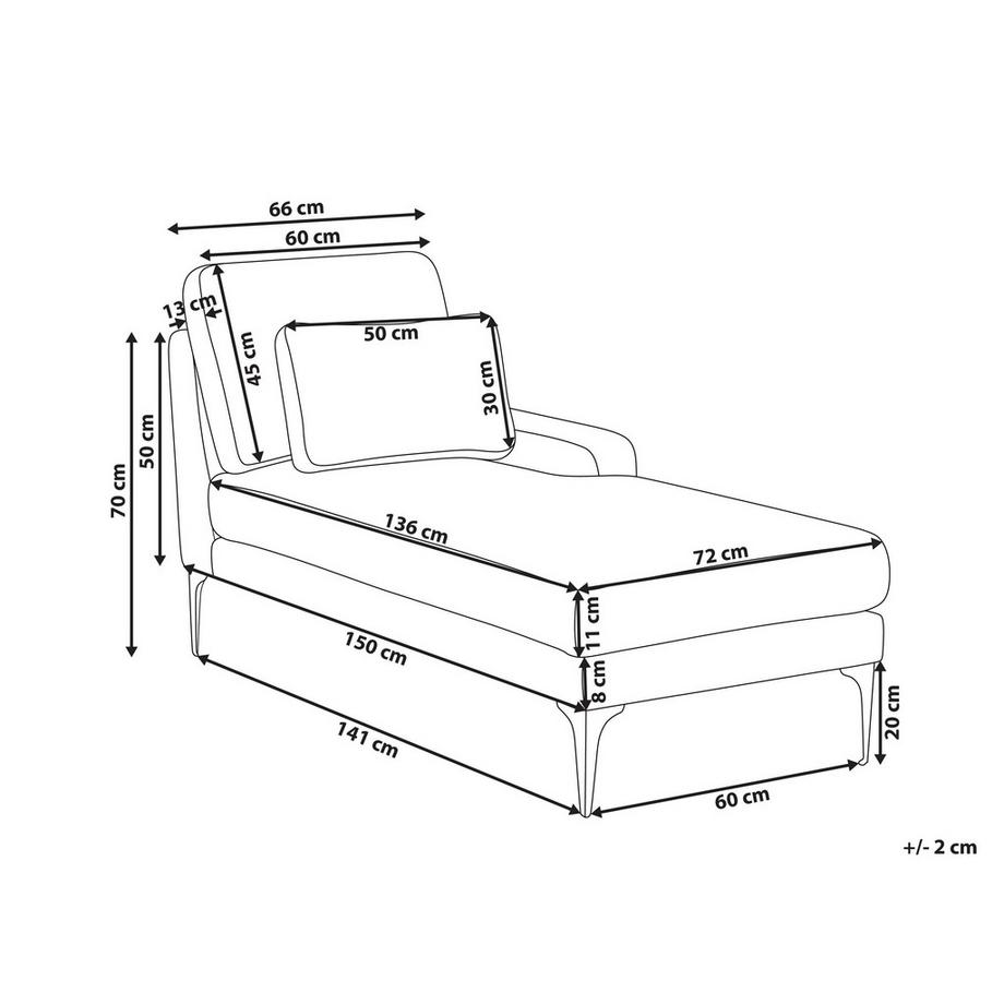 Beliani Linksseitige Chaiselounge aus Bouclé Minimalistisch EWRON  