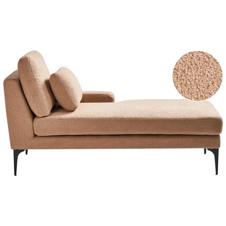 Beliani Chaise longue côté gauche en Bouclé Minimaliste EWRON  