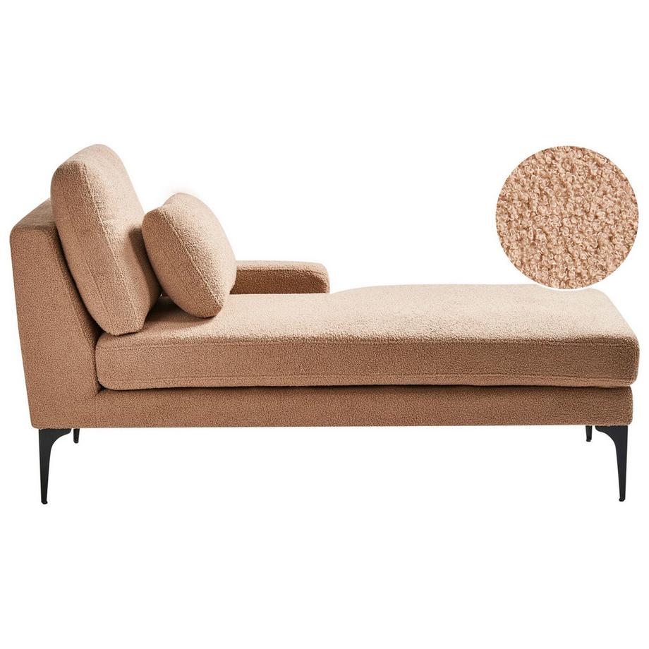 Beliani Linksseitige Chaiselounge aus Bouclé Minimalistisch EWRON  