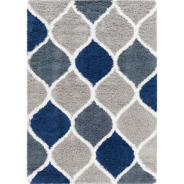 Tapis Shaggy Oriental Bleu/Gris