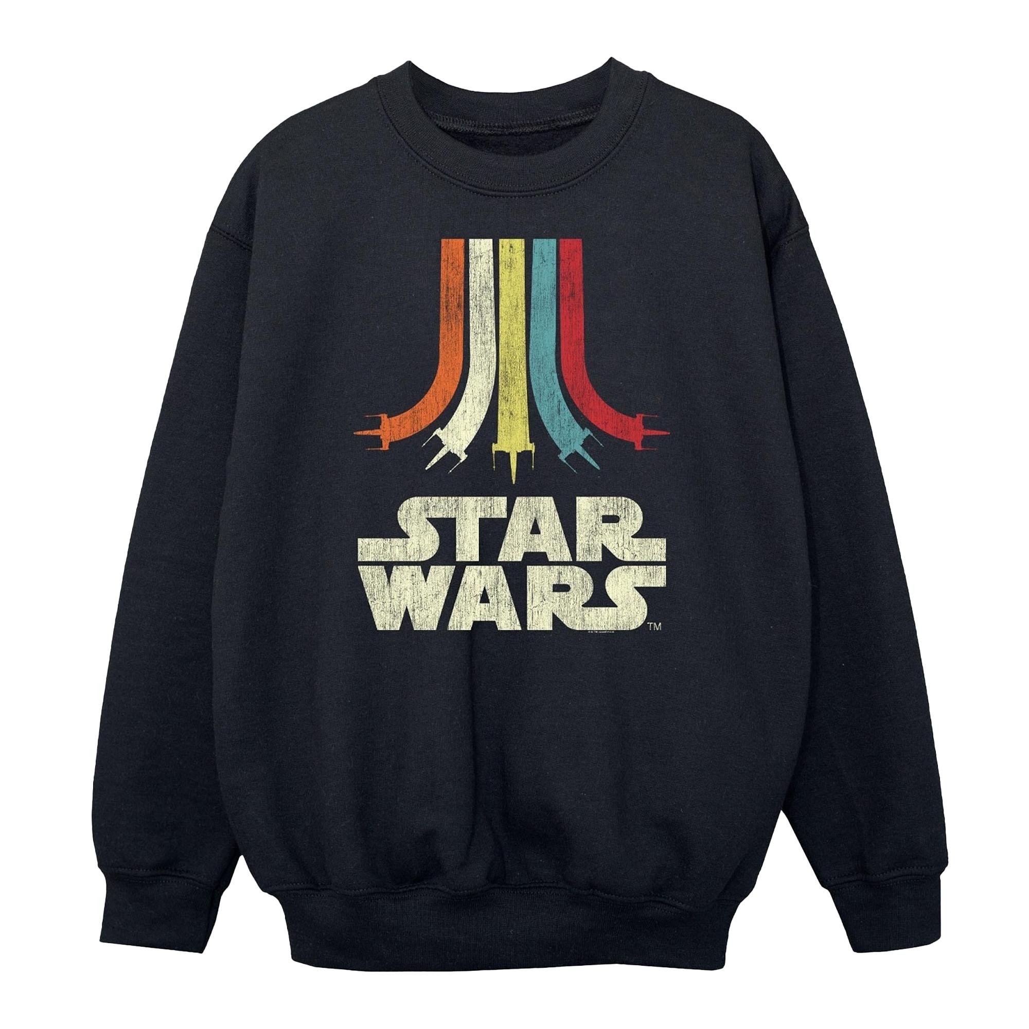 Image of Retro Sweatshirt Jungen Schwarz 140/146