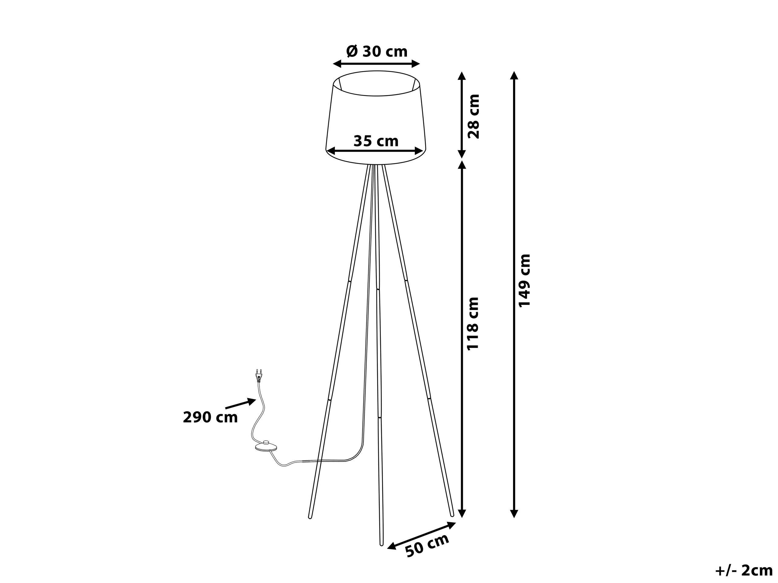 Beliani Lampada da pavimento en Ferro Moderno SAMBRA  