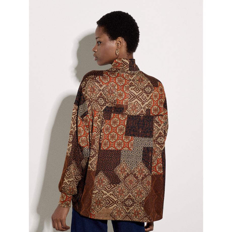 APRICOT Patchwork-Rollkragen-Top  