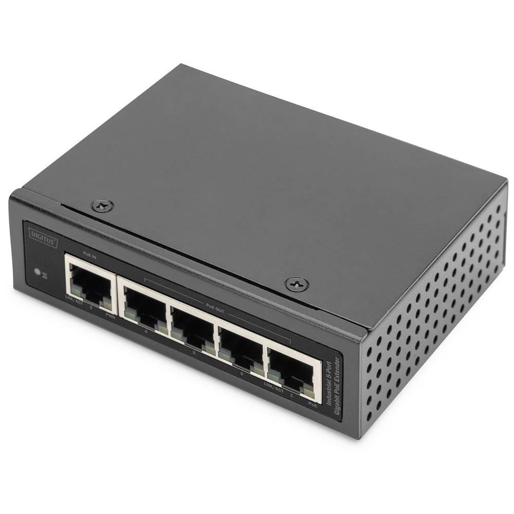 Digitus  Industrieller 5-Port Gigabit PoE Extender 