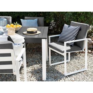 Beliani Set di 2 sedie da giardino con cuscini en Tessuto Moderno PANCOLE  