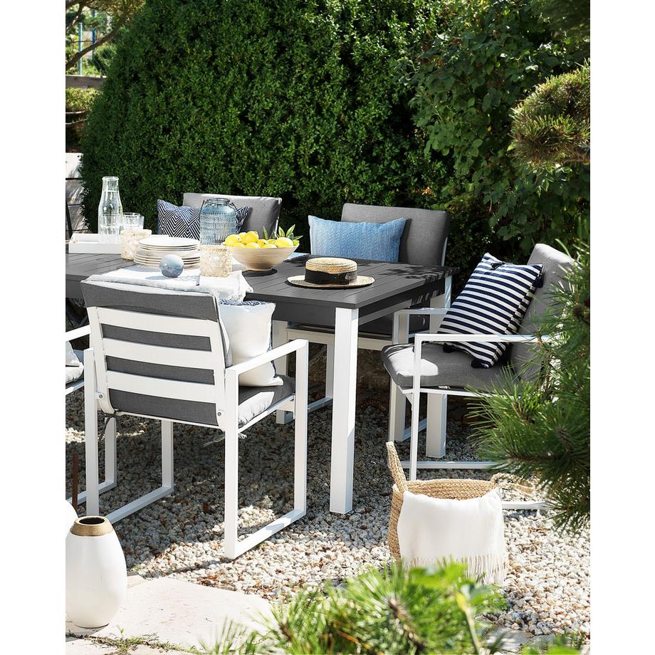 Beliani Set mit 2 Stühlen und Sitzkissen aus Stoff Modern PANCOLE  